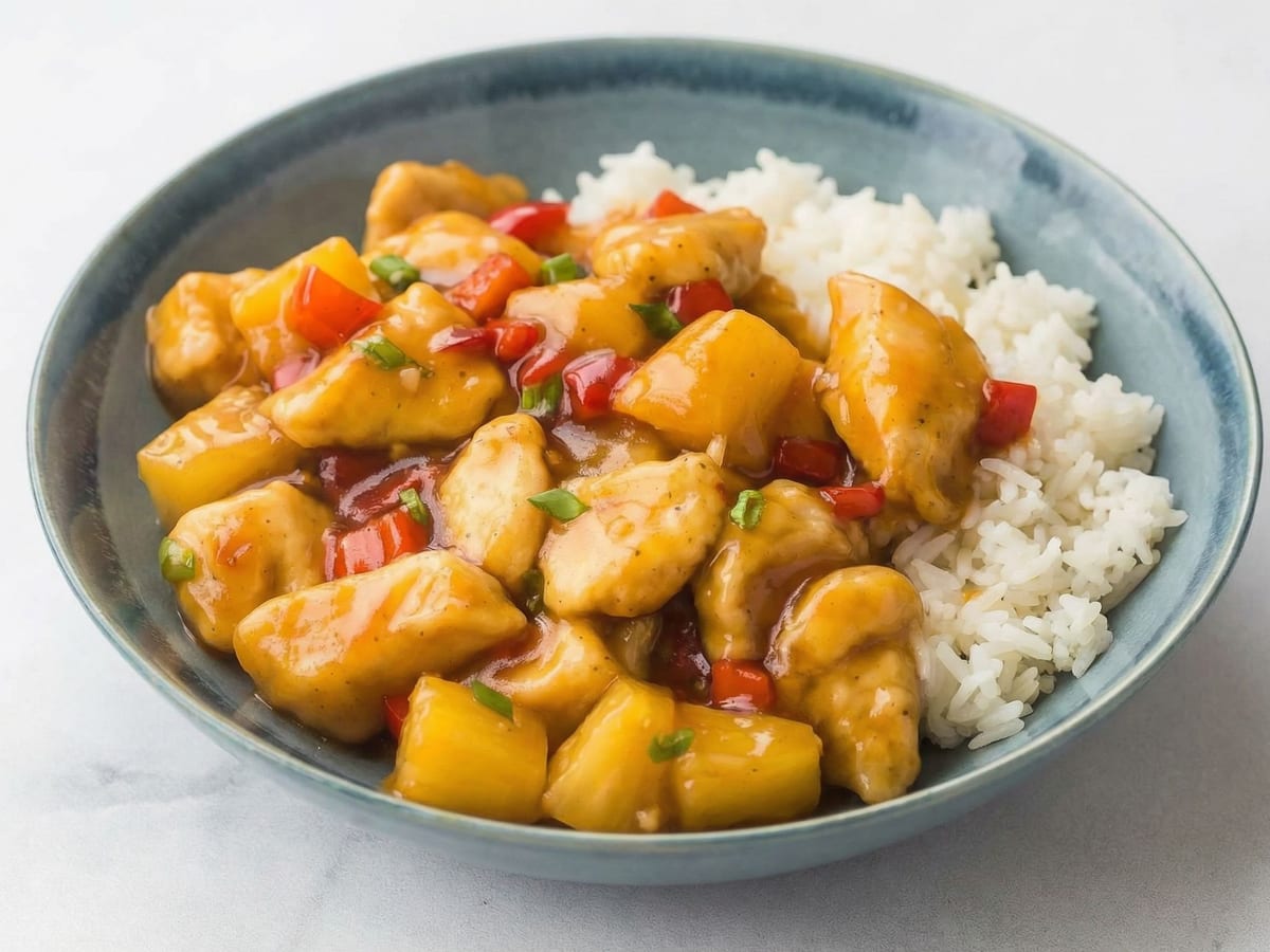 دجاج بالأناناس — مزيج متناغم من الدجاج المالح والأناناس الحلو واللاذع لتباين نكهة رائع | Cock "N" Bull, Sharjah