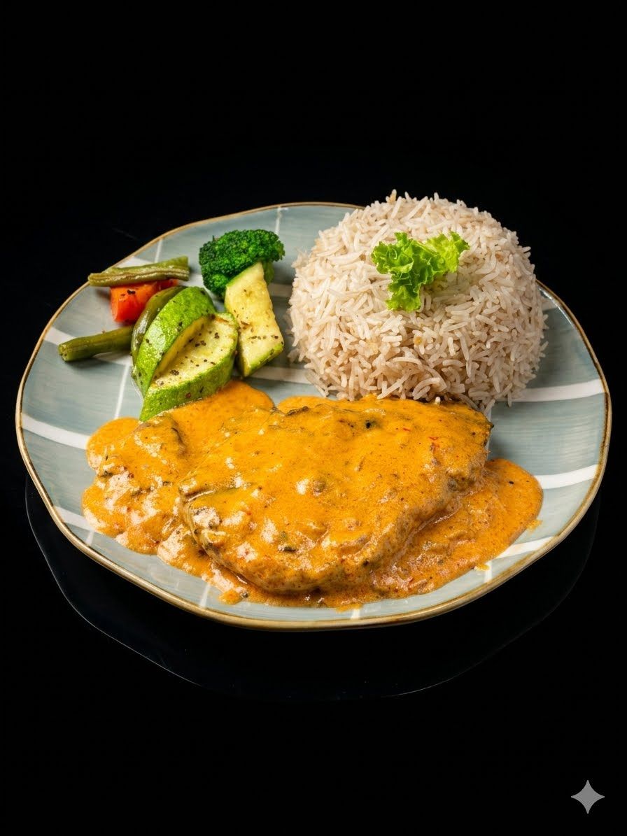 دجاج مغربي at Cock "N" Bull. صدور دجاج طرية وعصيرية مغطاة بصلصة مغربية حارة مليئة بالنكهات الغريبة Pakistani restaurant in Al Majarra, Sharjah, UAE