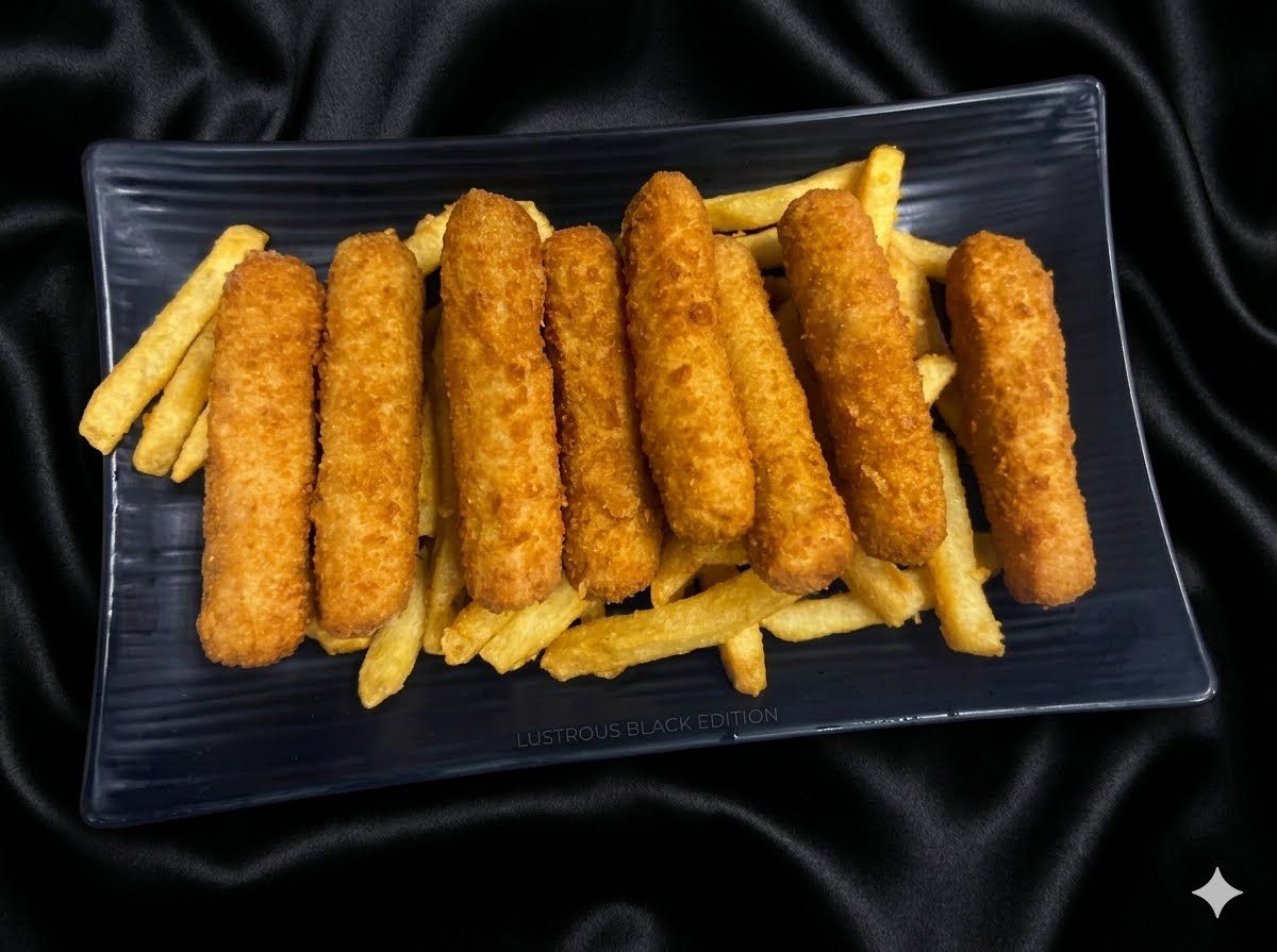 أصابع جبن موزاريلا at Cock "N" Bull. أصابع موزاريلا ذهبية مقرمشة تقدم مع بطاطس سي إن بي. مزيج مثالي من القرمشة والجبن في كل قضمة Pakistani restaurant in Al Majarra, Sharjah, UAE