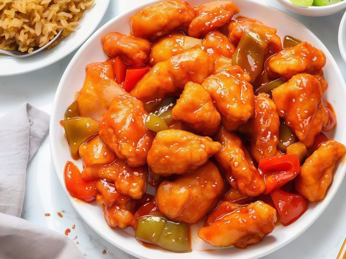 دجاج حلو وحامض — قطع دجاج طرية مُغطاة بصلصة حلوة لاذعة، توازن مثالي من النكهات | Cock "N" Bull, Sharjah